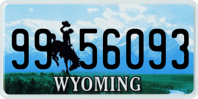 WY license plate 9956093
