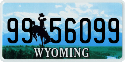 WY license plate 9956099