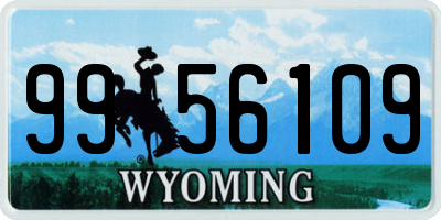 WY license plate 9956109