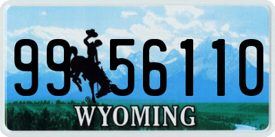 WY license plate 9956110