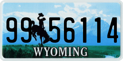 WY license plate 9956114