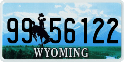 WY license plate 9956122