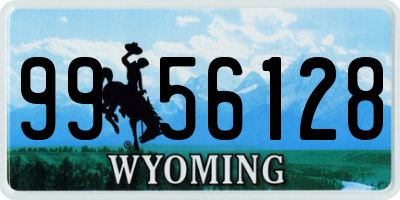 WY license plate 9956128