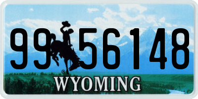 WY license plate 9956148