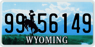 WY license plate 9956149
