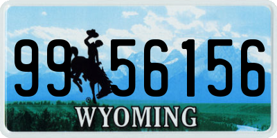 WY license plate 9956156