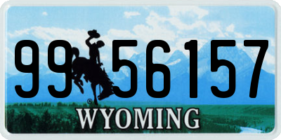 WY license plate 9956157