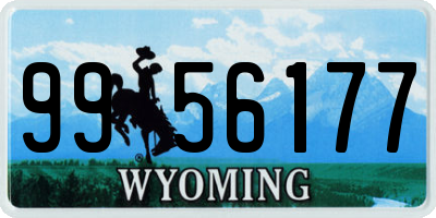 WY license plate 9956177