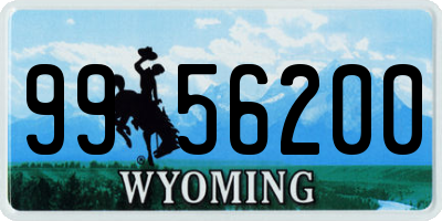 WY license plate 9956200