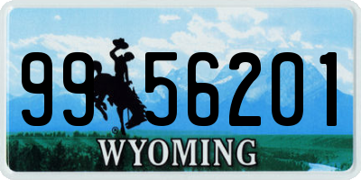 WY license plate 9956201