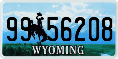 WY license plate 9956208