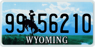 WY license plate 9956210