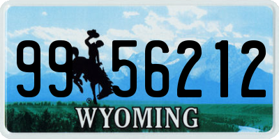 WY license plate 9956212