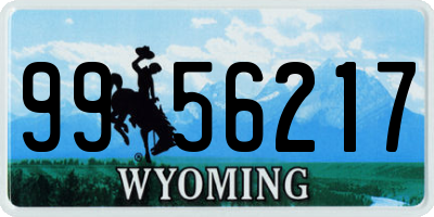 WY license plate 9956217
