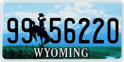 WY license plate 9956220