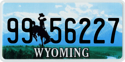 WY license plate 9956227
