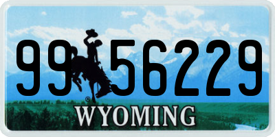 WY license plate 9956229