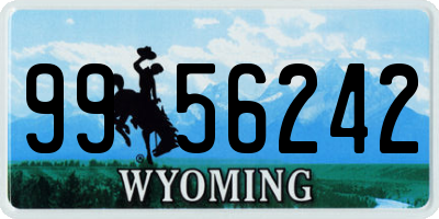 WY license plate 9956242