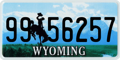 WY license plate 9956257