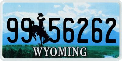 WY license plate 9956262