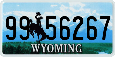 WY license plate 9956267
