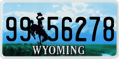 WY license plate 9956278