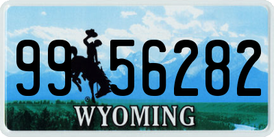WY license plate 9956282