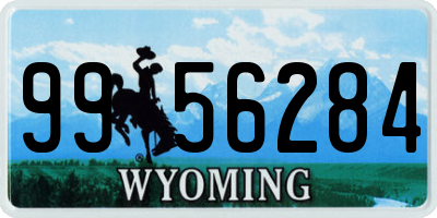 WY license plate 9956284