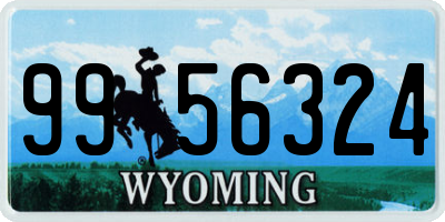 WY license plate 9956324