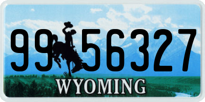 WY license plate 9956327