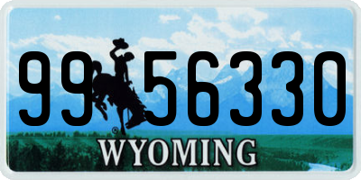 WY license plate 9956330