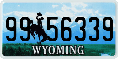 WY license plate 9956339