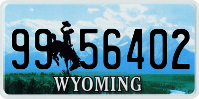 WY license plate 9956402