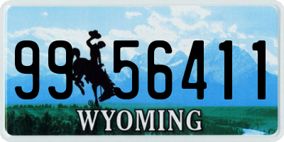 WY license plate 9956411