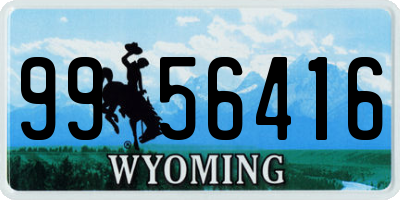 WY license plate 9956416