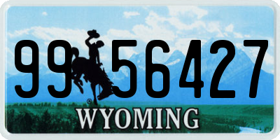 WY license plate 9956427