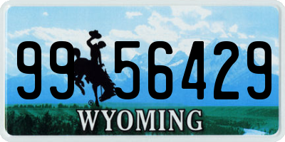 WY license plate 9956429