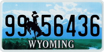 WY license plate 9956436