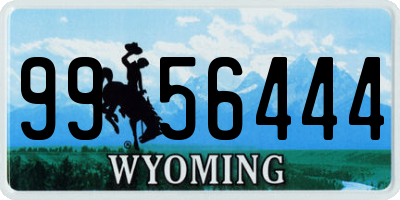 WY license plate 9956444
