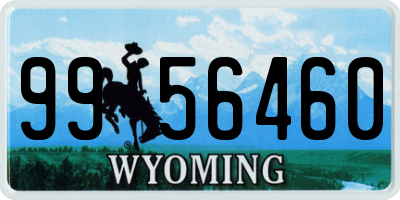 WY license plate 9956460