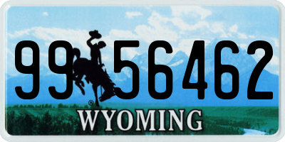 WY license plate 9956462