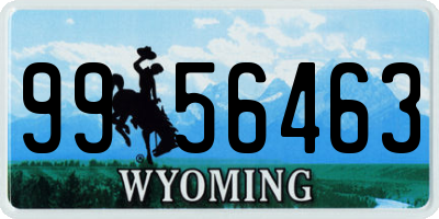 WY license plate 9956463