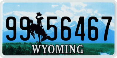 WY license plate 9956467