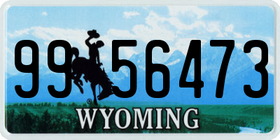 WY license plate 9956473