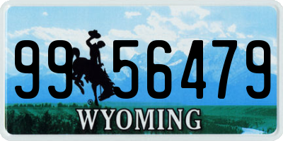 WY license plate 9956479