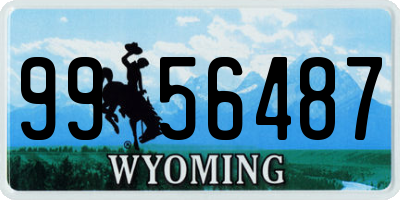 WY license plate 9956487