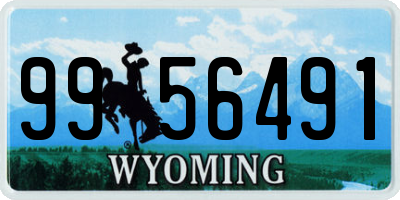 WY license plate 9956491