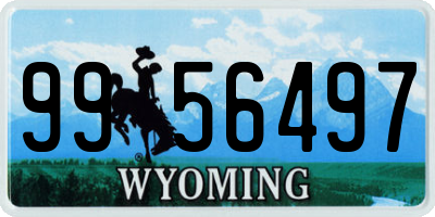WY license plate 9956497
