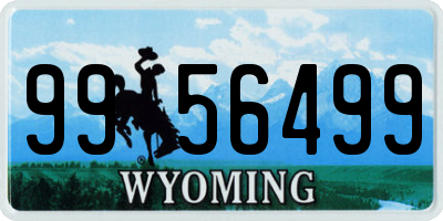 WY license plate 9956499