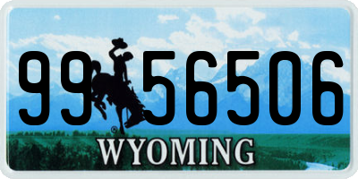 WY license plate 9956506